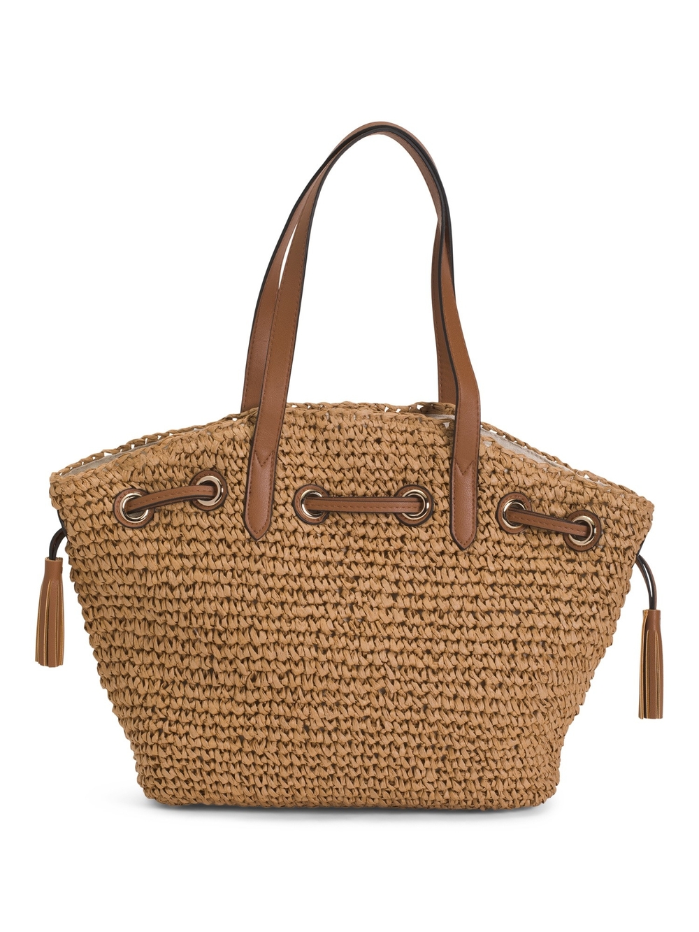 Straw Studios Woven Straw Tote Handbag